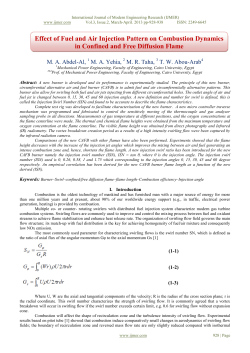 Effect of Fuel and Air Injection Pattern on Combustion