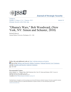"Obama`s Wars," Bob Woodward