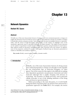 Network Dynamics