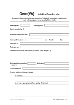 Get questionnaire  - HLA-net