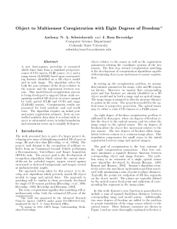 Object to Multisensor Coregistration with Eight Degrees of Freedom