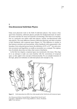 3 One-dimensional Solid