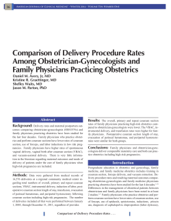 Comparison of Delivery Procedure Rates Among Obstetrician