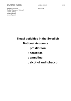 Illegal activities in Swedish national Accounts