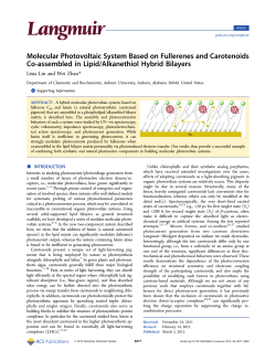 Molecular Photovoltaic System Based on Fullerenes and