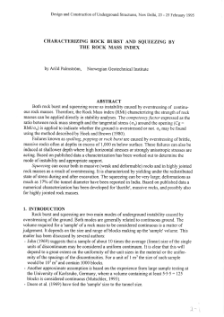 Characterizing rock burst and squeezing by the rock