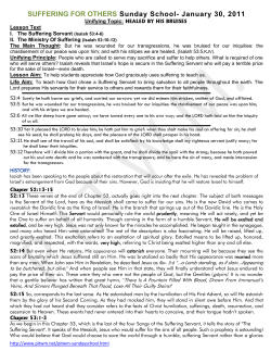 Suffering For Others Is.53:4-6