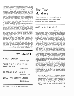 27 MARCH The Two Moralities