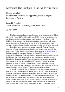 Methane, the linchpin in the AF447 tragedy