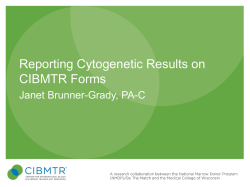 J Brunner Tandem 2016 Reporting Cytogenetic Abnormalities