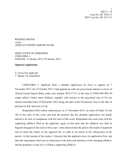1 HH 31&ndash; 14 Case No. HC 9432/13 REF Case No. HC 8117