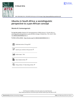 Ubuntu in South Africa: a sociolinguistic perspective to a