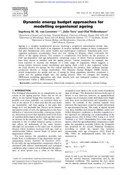 Dynamic energy budget approaches for modelling organismal ageing