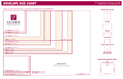 Envelope size chart bleed 13x19
