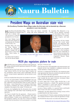 Nauru Bulletin - The Government of the Republic of Nauru