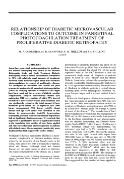 relationship of diabetic microvascular complications to
