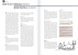 how to get through dinner when you`re a student