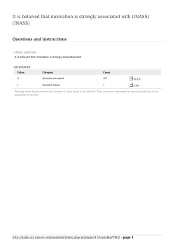 It is believed that innovation is strongly associated with (INASS