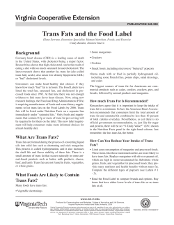 Trans Fats and the Food Label