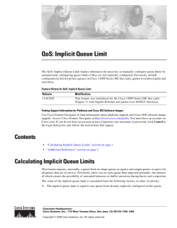 QoS: Implicit Queue Limit