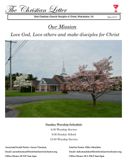The Christian Letter - First Christian Church