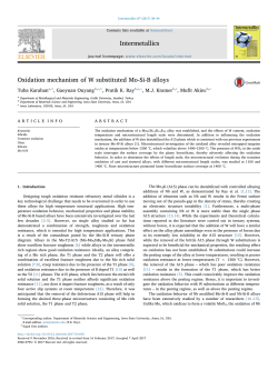 Oxidation mechanism of W substituted Mo-Si