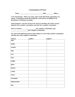 Connotations of Words