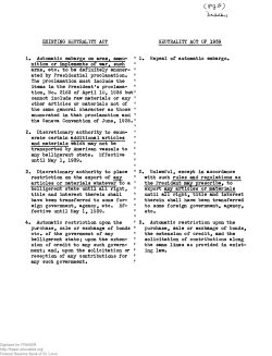 Existing Neutrality Act vs. Neutrality Act of 1939 - Fraser