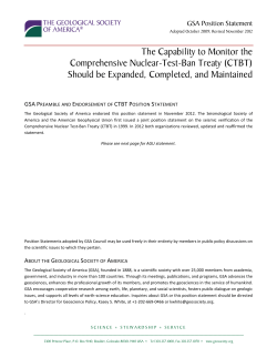 The Capability to Monitor the Comprehensive Nuclear-Test
