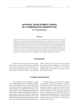 National Development Banks in a Comparative Perspective