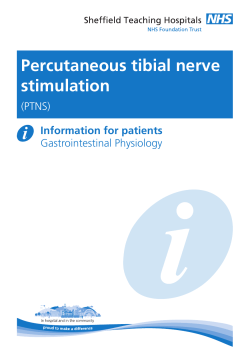 Percutaneous tibial nerve stimulation