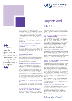 Imports and exports