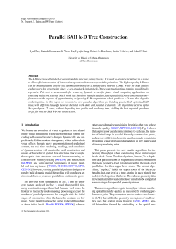Parallel SAH kD Tree Construction