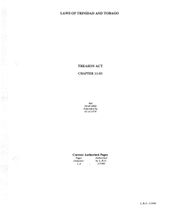 laws of trinidad and tobago treason act