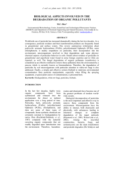 biological aspects involved in the degradation of organic