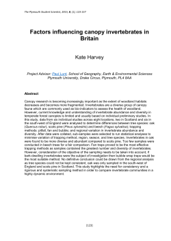 Factors influencing canopy invertebrates in Britain