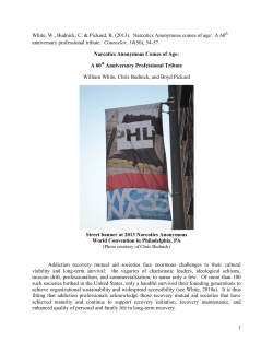 Narcotics Anonymous comes of age
