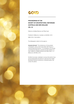 Cultuurstelsel - SAHANZ 2016