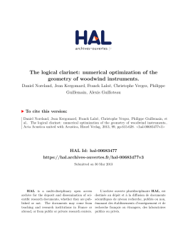 The logical clarinet: numerical optimization of the geometry of