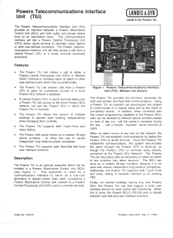 Powers Telecommunications Interface Unit (TIU)