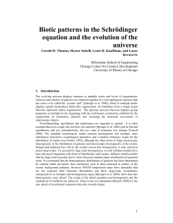 Biotic patterns in the Schr&ouml;dinger equation and the evolution of the