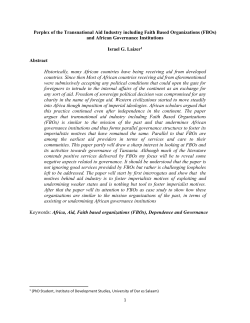AID and African Governance