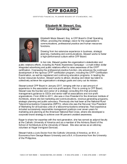 Elizabeth M. Stewart, Esq. Chief Operating Officer