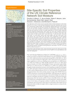 Site-Specific Soil Properties of the US Climate Reference Network