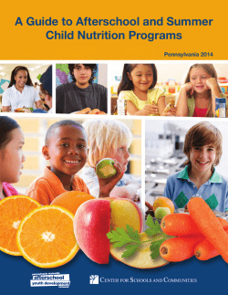 PSAYDN Afterschool Food Guide 2014