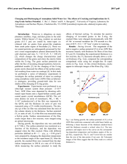 Charging and Discharging of Amorphous Solid Water Ice: The