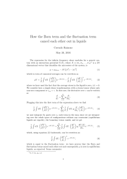 How the Born term and the fluctuation term cancel each other out in
