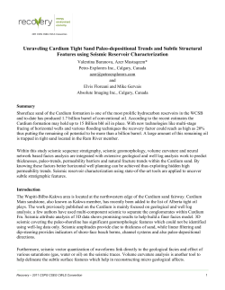 Unraveling Cardium Tight Sand Paleo