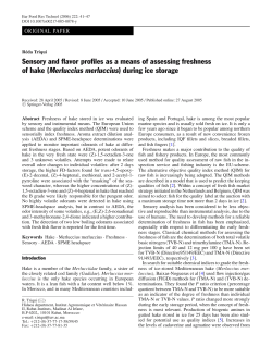 Sensory and flavor profiles as a means of assessing freshness of