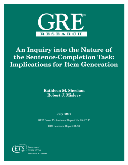 An Inquiry into the Nature of the Sentence